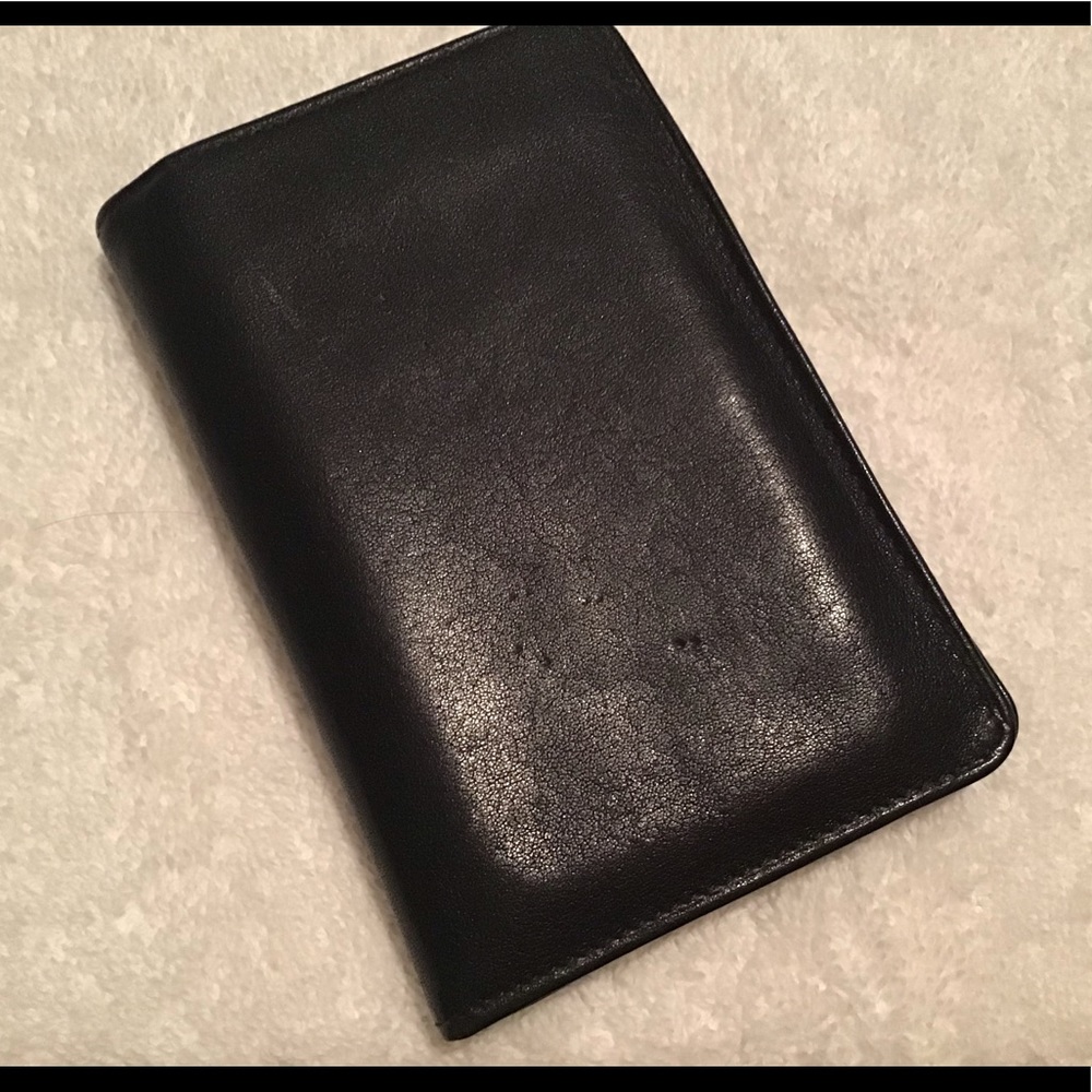 Nordstrom black leather card holder